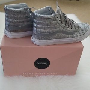 Silver Pewter Gray Vans